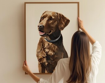 Pet Portrait From Photo | Custom Pet Portrait Painting | Dog Portrait | Dog Painting | Framed Dog Art | Personalized Pet Portrait | Pet Gift