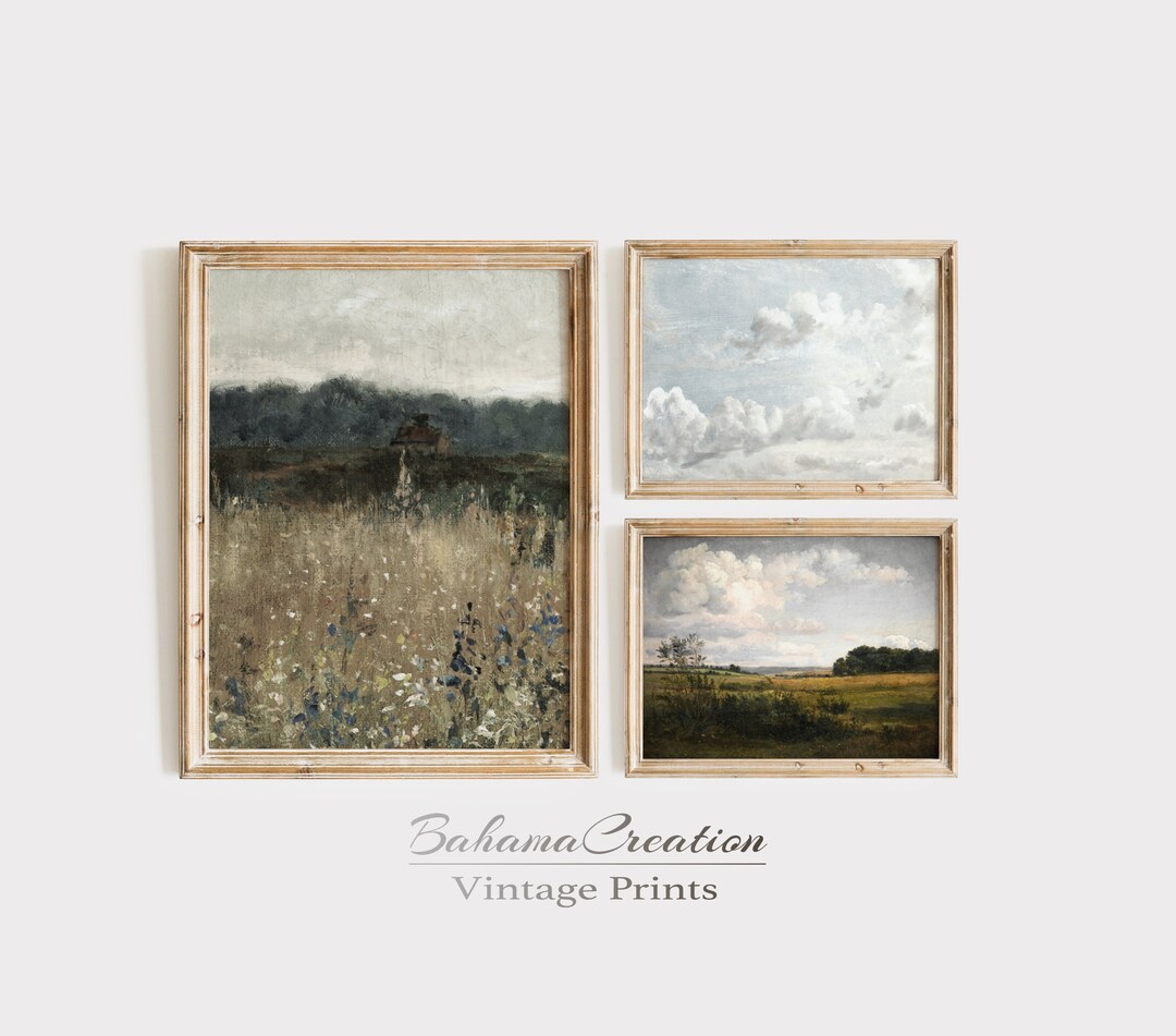 French Country Decor Gallery Wall Set | 3 Vintage Gallery Prints ...