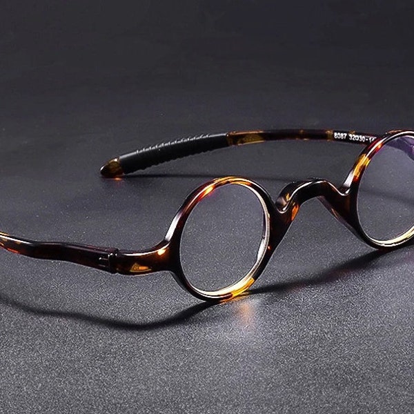 Mini Round Reading Glasses, Round Glasses Eyewear, Elegant style glasses, Round reading glasses, Tortoise Frame glasses, Flexible Frame