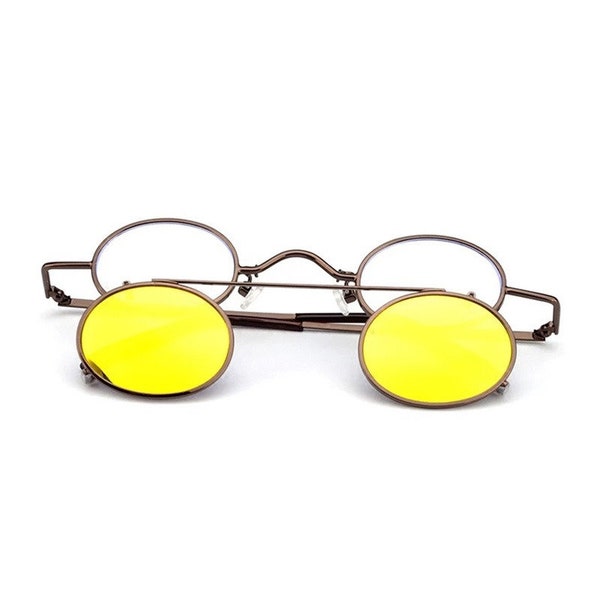 Clips Sunglasses, mini round sunglasses, mini frames, retro glasses, women round vintage sunglasses, Vintage Style Frames, steampunk glasses