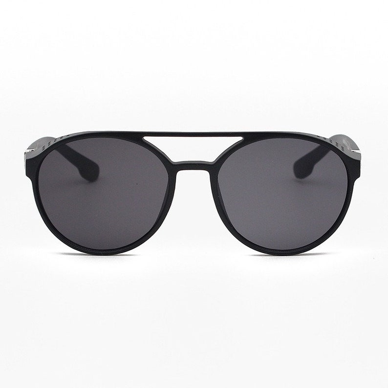 Unique Rivet Punk Polarized Sunglasses, For Women Luxury Brand, Black shield Frame, Round Sun Glasses, Female Hip Hop Shades image 5
