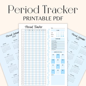 Period Tracker Printable Menstrual Cycle Planner Period Tracking ...