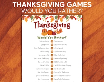 Thanksgiving Would You Rather Game Would You Rather Thanksgiving