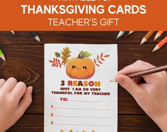 Teacher Thanksgiving Card, Thanksgiving Teacher Gifts, Printable Thank You Card, Thankful For You School, Daycare Teacher Turkey Gift