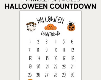 Halloween Countdown Calendar Printable Halloween Activities, Halloween Poster, Spooky Decor, October Calendar, Gothic Halloween Advent