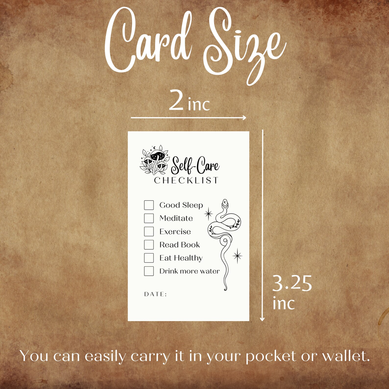 Witchy Self Care Checklist Witch Daily Checklist Goth - Etsy