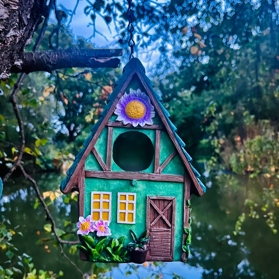 Vogelhaus Aus Holz Für Draußen - 17,5 X 16 X 15,2 Cm, Unbehandelt Zum Selbstgestalten