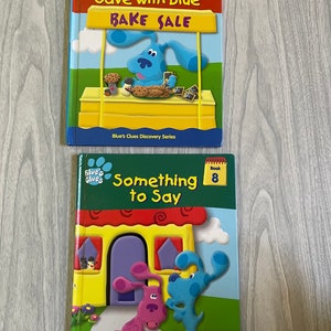 Two Vintage Blue’s Clues hardcover books. Y2K kids tv show.