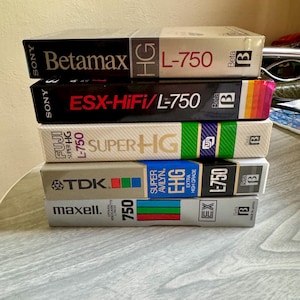 Vintage 1980s Betamax Tapes: New in Packaging, Made in Japan