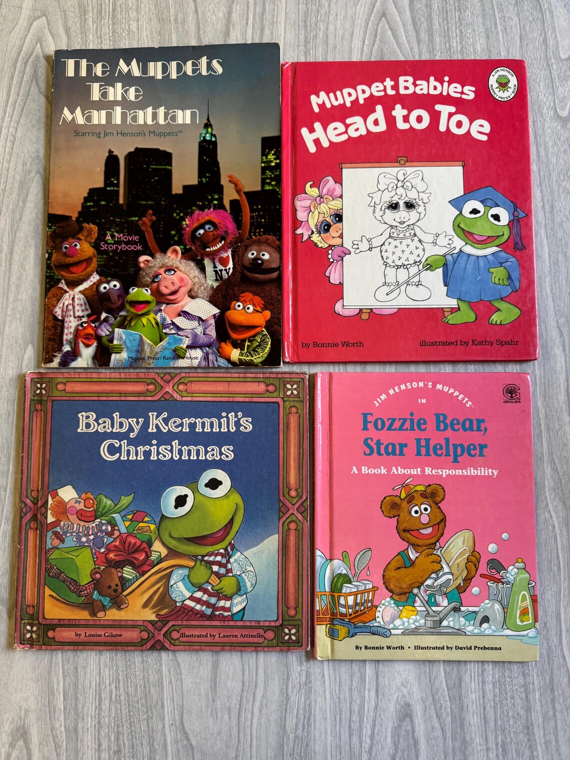 Vintage 80s Muppet Babies and Muppets Take Manhattan Books. Jim Henson ...