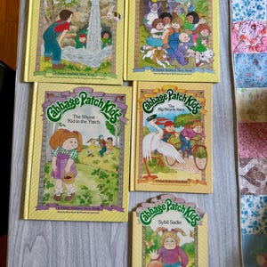 Vintage 1984 Cabbage Patch Kids Hardcover Books - Set of 5 80s kids nostalgia