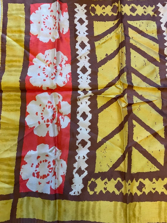 Vintage Vera Neumann scarf. 1970s to 1980s. 21x21… - image 3