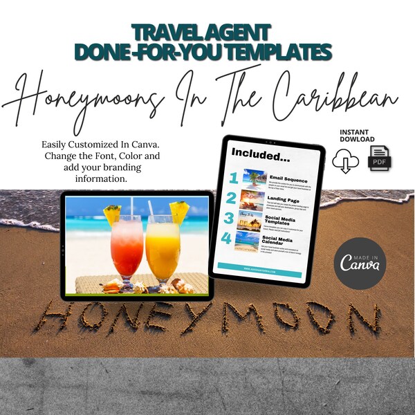Travel Agent Social Media Calendar Etsy