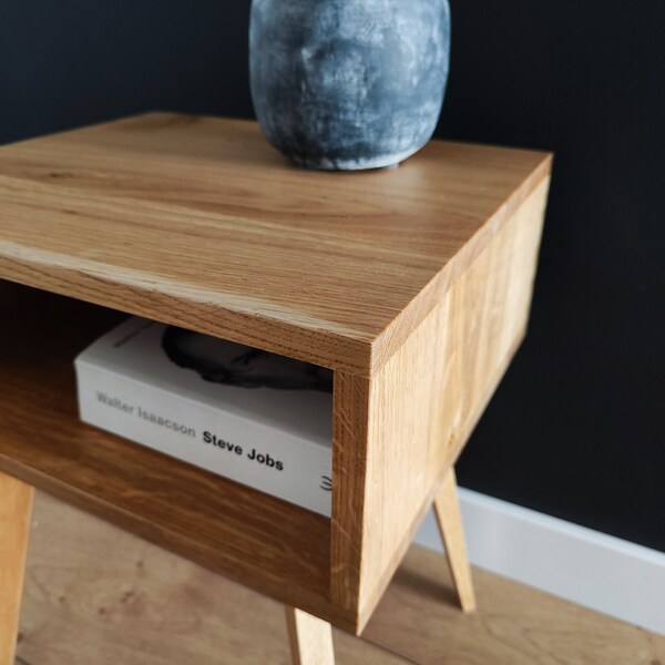 Oak Bedside Table Etsy