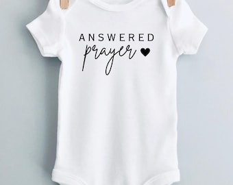Answered Prayer Gerber Onesie | IVF or Fertility Journey Baby Gift | Pregnancy Announcement Outfit | Miracle Baby Clothes