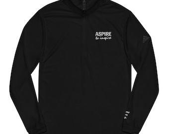 Aspire to Inspire | Motivating Quarter zip pullover | Perfect Athletic Gift for Him/Her