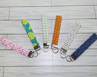 Llavero con cordón para la muñeca, llavero de tela para la muñeca, llavero para mujer, correa para llaves, llavero con cordón, llavero femenino
