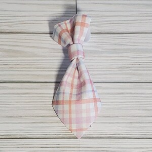 spring plaid dog collar necktie, cat necktie, dog tie for collar, dog gift, cat gift, pet accessories, slip on tie, necktie for collar