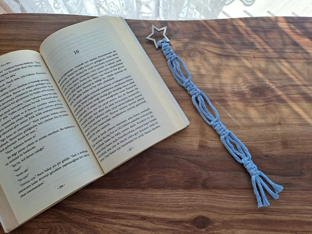 Starry Macrame Bookmarks Cotton String Bookmarks Handmade Etsy