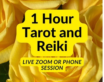 1 Hour Distance Live or Remote Tarot and Reiki Session