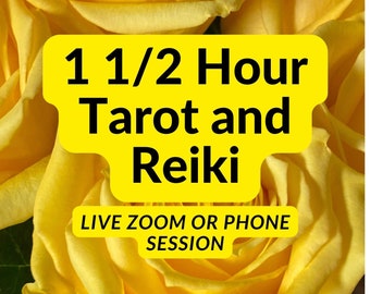 1 1/2 Hour Distance Live or Remote Tarot and Reiki Session