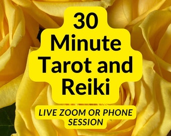 30 Minute Distance Live or Remote Tarot and Reiki Session