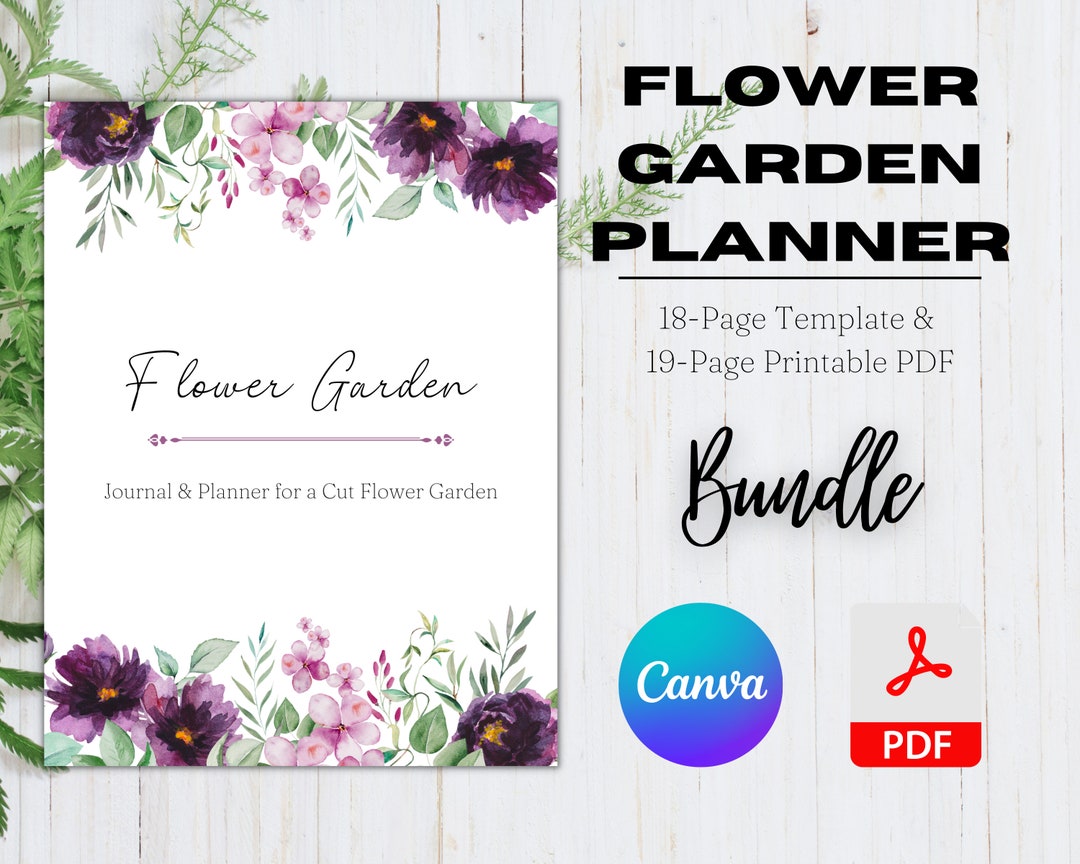 Editable and Printable Flower Garden Planner for Bouquets, Flower