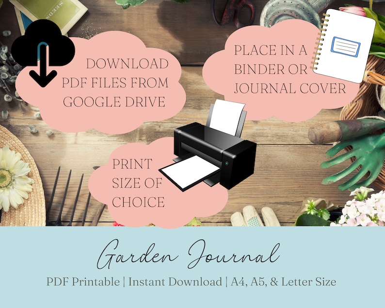 Garden Planner Printable Gardening Journal Planting Calendar Etsy
