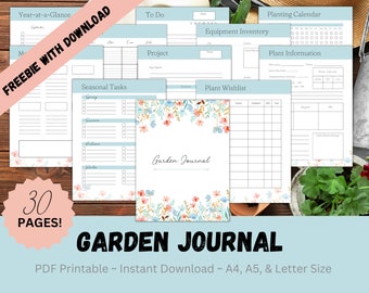 Garden Planner Printable Gardening Journal Planting - Etsy