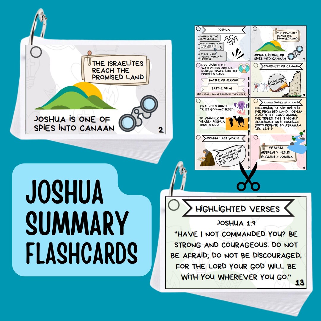 Bible Flashcards , Joshua Flashcards , Bible Study Guide , Bible ...
