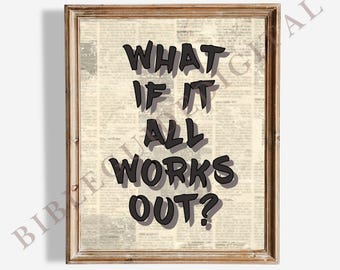 Impresión de cita positiva negra, periódico, decoración de dormitorio femenino, apartamento, impresión estética, arte de afirmación de baño, arte de pared negro preppy, motivacional