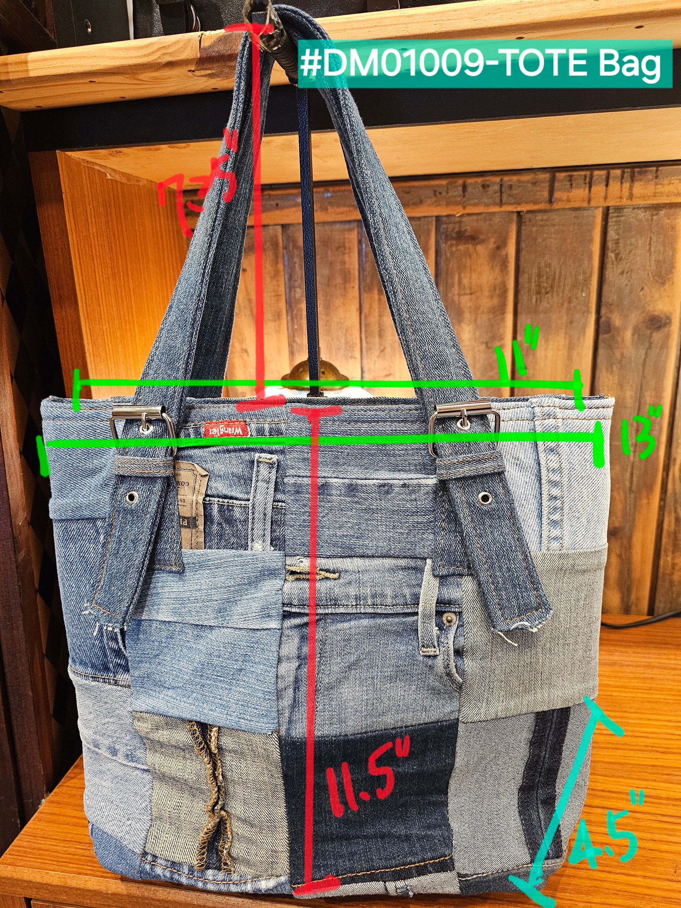 【COLOR iN ID】Reform denim bag Denim Patch Tote – SUPER READY