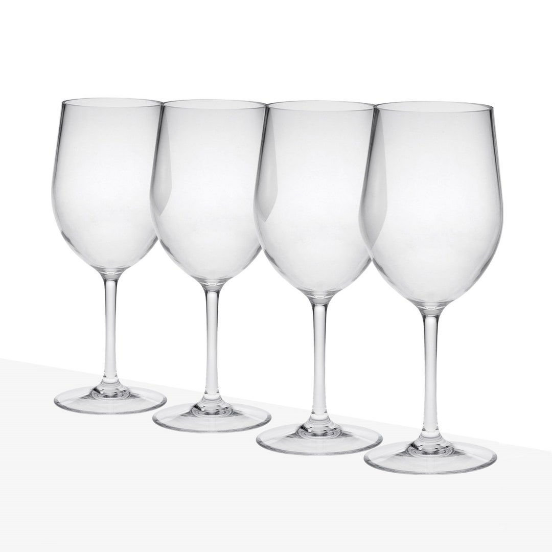 Bicchieri Da Vino In Plastica Tritan Infrangibili - Set Da 4, Capacità
