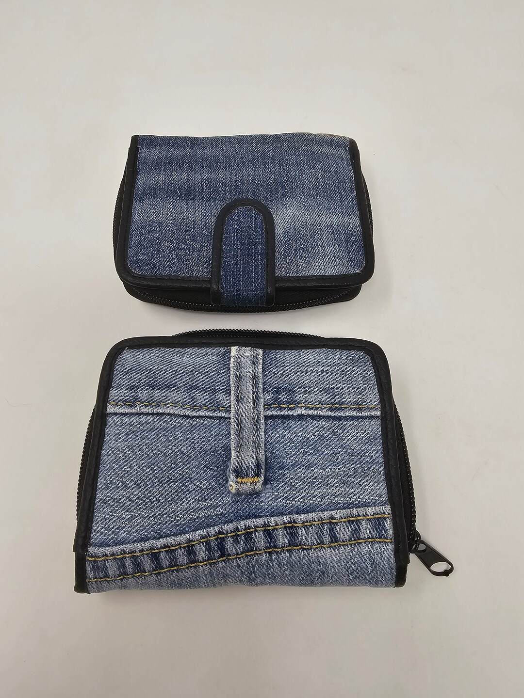 Blue Jean Beauty- the Classic Denim Wallet With Zipper/buckle ...