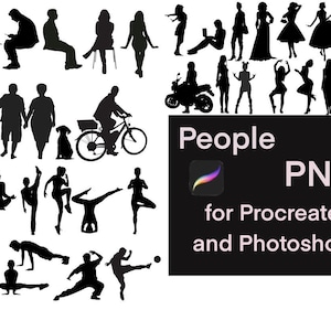 人物シルエット PNG/デジタルセット 人物 PNG 80+