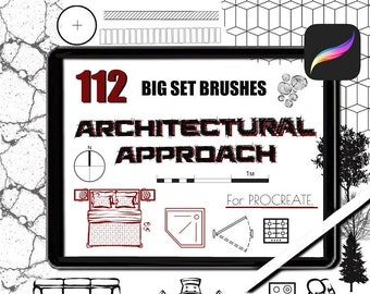 Architectural Approach Procreate Brush/Procreate Brushes Set - Ideal for Architects/Digital Artists/2D plan