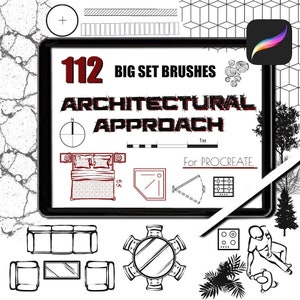 Architectural Approach Procreate Brush/Procreate Brushes Set - Ideal for Architects/Digital Artists/2D plan