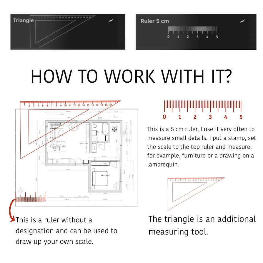 Digital Rulers for Procreate Perfect for Interior Design Etsy