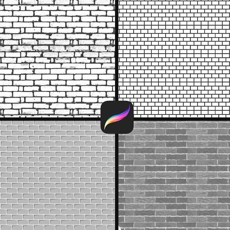 Bricks Texture Procreate Brushes for Interior Sketching/enhance Your
