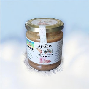 Amlou marocain artisanal – Pâte à tartiner berbère au miel, amandes grillées et huile d’argan – 100% naturel – Fait main
