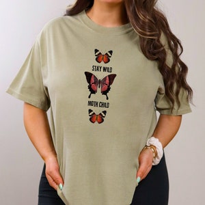 Luna Moth Shirt Comfort Colors Moth T Shirt Lunar Moth Goblincore Shirt Luna Moth Wings Moth Shirt  Fairy Grunge Shirt Whimsigoth Shirt