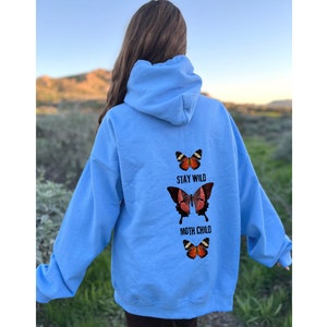 Moth Hoodie Luna Moth Shirt Moth Sweater Lunar Moth Goblincore Shirt Luna Moth Wings Moth Shirt Fairy Grunge Shirt Whimsigoth Shirt
