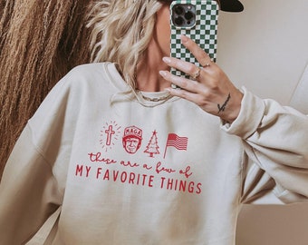 Trump Christmas Sweatshirt Merry Trumpmas Trump Santa Sweatshirt Trump 2024 MAGA Apparel Ultra Maga Womens Trump Clothes Trump Merch