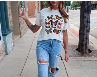 Camiseta Luna Moth con colores cómodos Camiseta Lunar Moth Goblincore Camiseta Lunar Moth Wings Camiseta Fairy Grunge Camiseta Whimsigoth