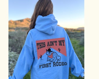 Cowboy Frog Hoodie Frog Sweatshirt Frog Shirt Frog Shirt Western Shirt Weird Shirt Midwest Shirt