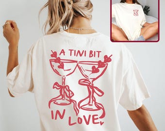 Tini Bit In Love Dirty Martini ComfortColors Dirty Girl Sweatshirt Bow Espresso Martini Old Money Aesthetic Dirty Martini Coastal Granddaug