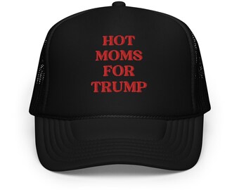 トランプ支持のホットママ 刺繍入りトラッカーハット 2024 アメリカを再びカウボーイに MAGA アパレル ウルトラマガ フリートランプ レディース トランプグッズ トランプハット