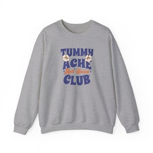 Tummy Ache Anti Social Club Sweatshirt My Tummy Hurts Tummy Ache Shirt Tummy Ache Survivor Meme Shirt Brave About It Hibiscus Shirt Sport Grey