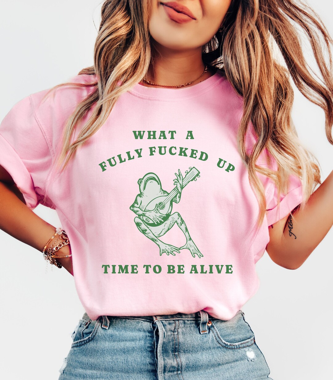 What A Fucked Up Time To Be Alive Frog Meme Tshirt Frog Shirt Toad What A Fucked Up Time To Be Alive Frog Meme Tshirt Frog Shirt Toad