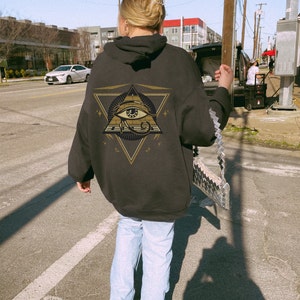 Eye Of Horus Hoodie Evil Eye Hoodie Evil Eye Shirt Mystical Shirt Whimsigoth Shirt Grunge Hoodie Witchy Clothes Third Eye Shirt